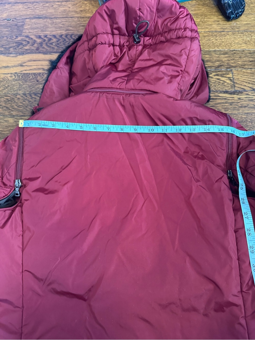Prada red parka jacket with hood - Picture 13 of 16